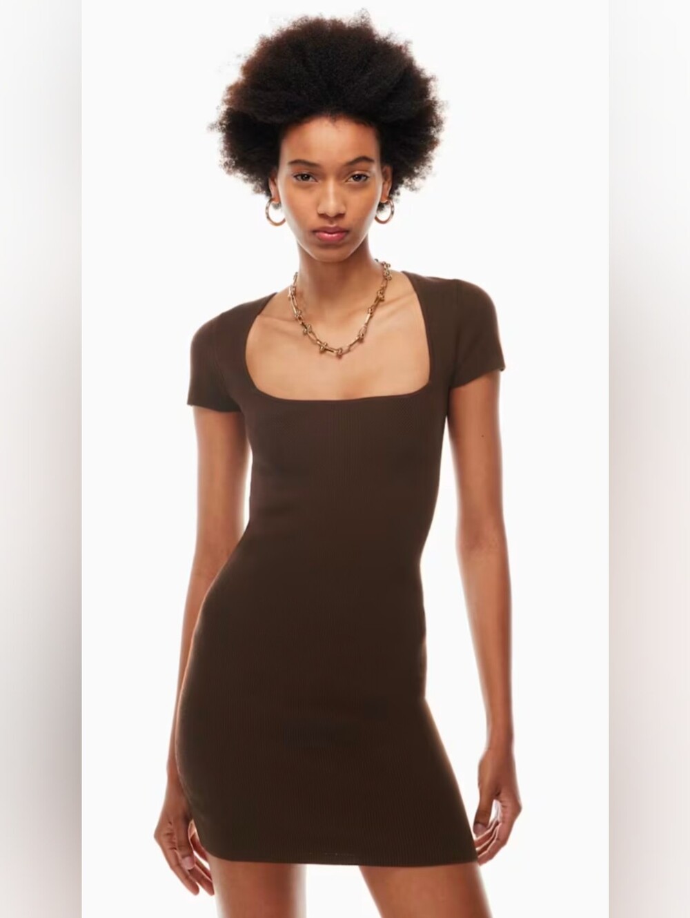 Babaton Emerge Sweater Dress In Coffee Bean Brown - Picture 3 of 13